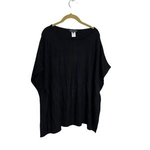 Ming Wang Black Oversized Poncho S/M